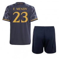 Real Madrid Ferland Mendy #23 Bortaställ Barn 2023-24 Korta ärmar (+ Korta byxor)